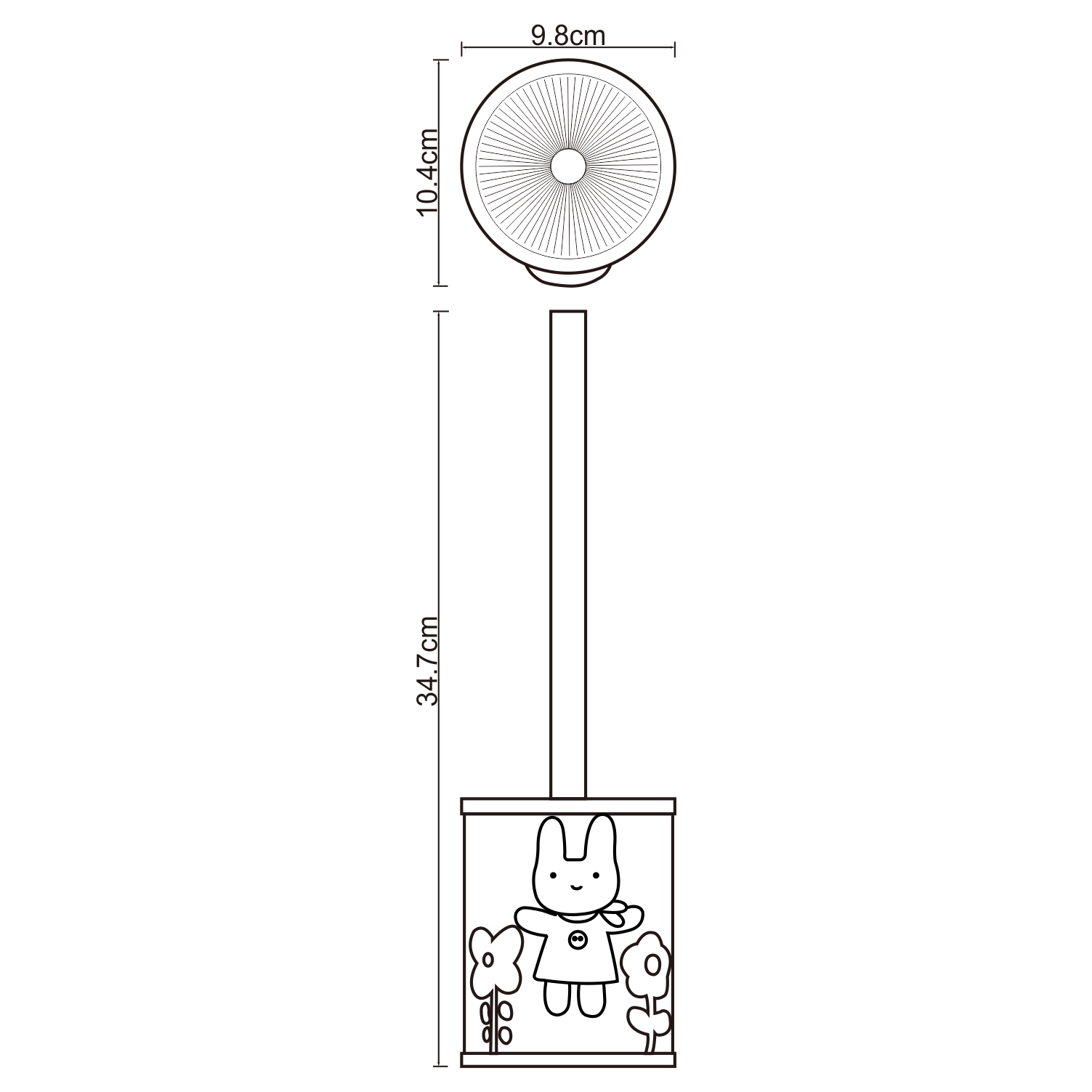 Ammer K-6427 Щетка для унитаза Размеры (Ш/В/Г): 9,8х34,7х10,4 см