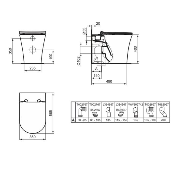 E266701 Ideal Standard La Dolce Vita Сиденье с крышкой, с функцией плавного закрытия, цвет: белый