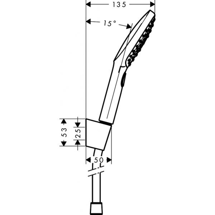 Hansgrohe Raindance Select E 120 Port Ручной душ, с держателем, цвет: хром 26720400