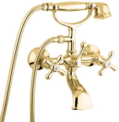 Emmevi Deco Classic, смеситель с ручным душем для ванной, цвет золото 12011/OR