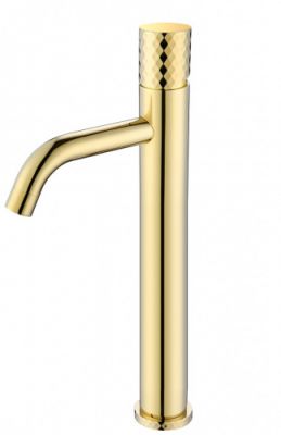 Смеситель для накладной раковины Boheme STICK GOLD DIAMOND GOLD_Комплект 122-GG