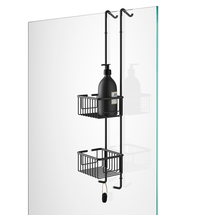 Decor Walther DW HGK2 Корзина универсальная 15x12x70см для душа, подвесная, цвет: черный матовый 705060
