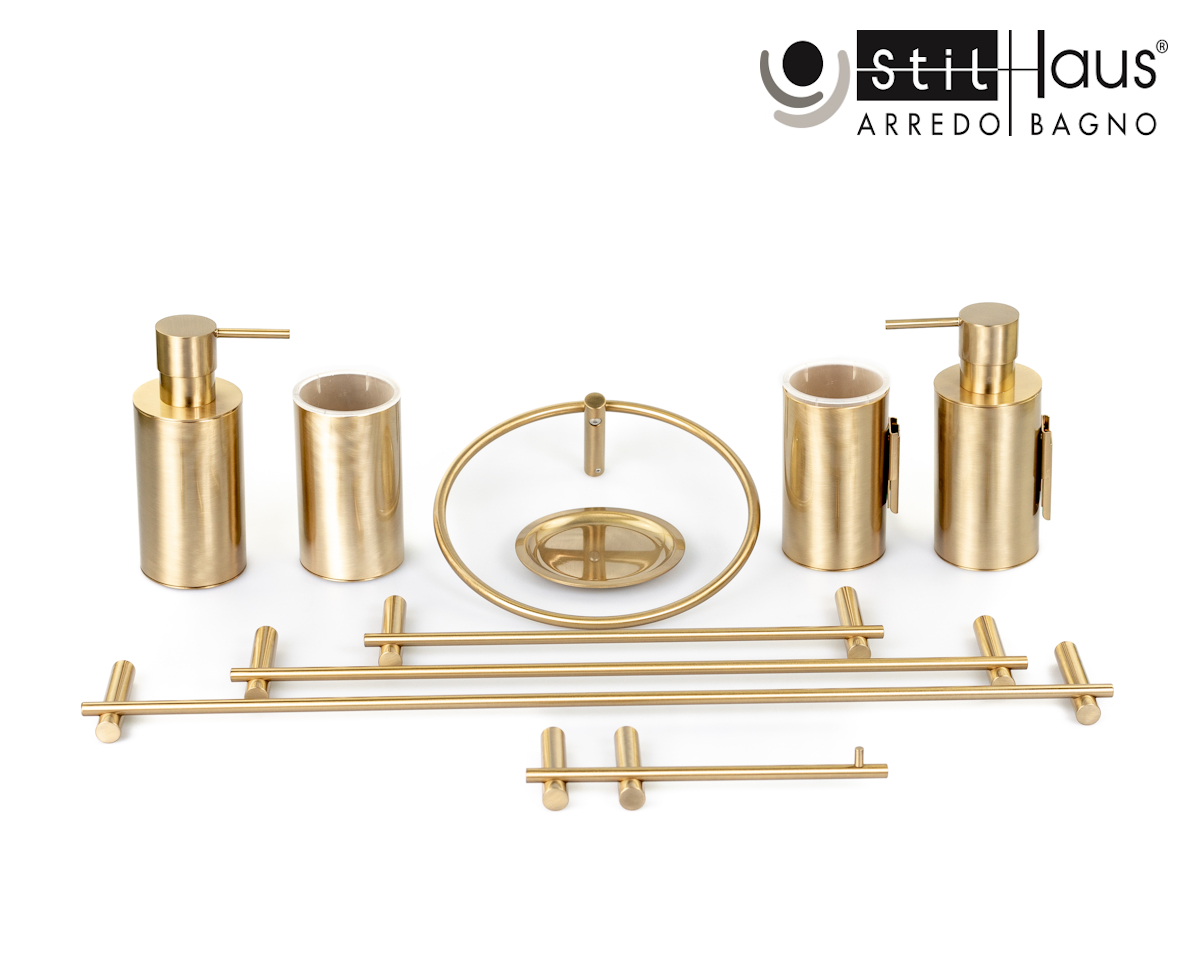 Stil Haus Hashi, настенная металлическая мыльница, цвет брашированное золото HS09m(15)