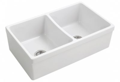 Кухонная двойная раковина керамическая 83x50 Simas Q532