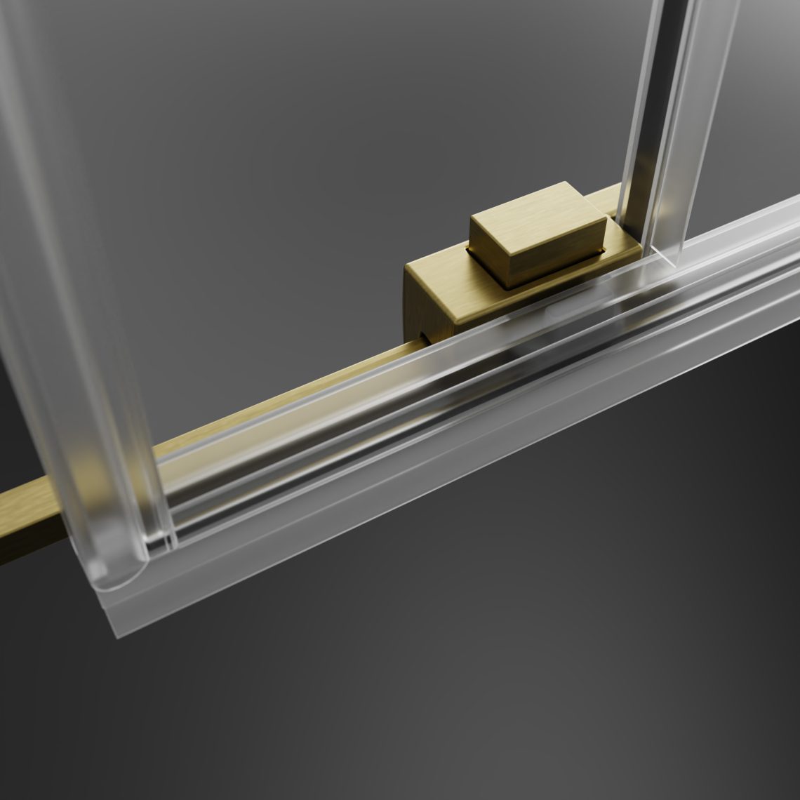 387015-99-01L Раздвижная дверь в душ 110 см. Radaway Idea Brushed Gold DWJ профиль золото брашированное