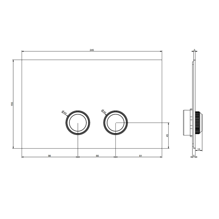 Gessi Venti20 Клавиша смыва для унитаза двойная, для инсталляций Geberit Sigma8 и Sigma12, цвет: Nickel PVD 54651#720