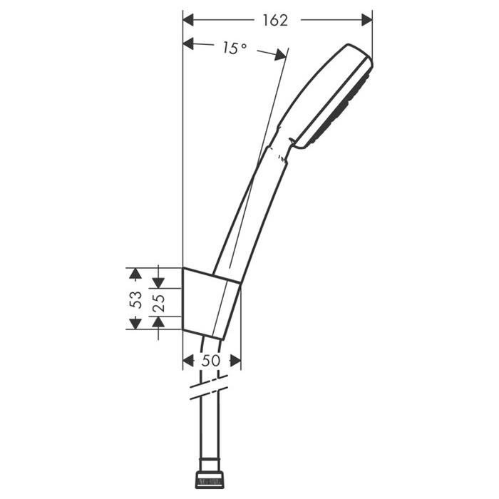 Hansgrohe Crometta 100 1j Ручной душ 10см., с держателем, цвет: белый/хром 26664400