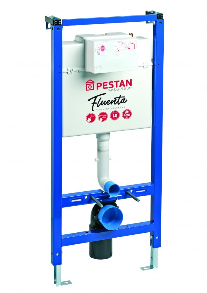 SET40006356PW Инсталляция Pestan для подвесного унитаза в комплекте с кнопкой, цвет белый