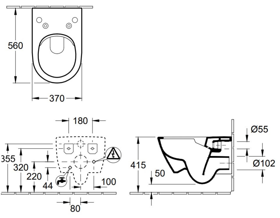 Подвесной унитаз Villeroy&Boch Subway 2.0 5614R201