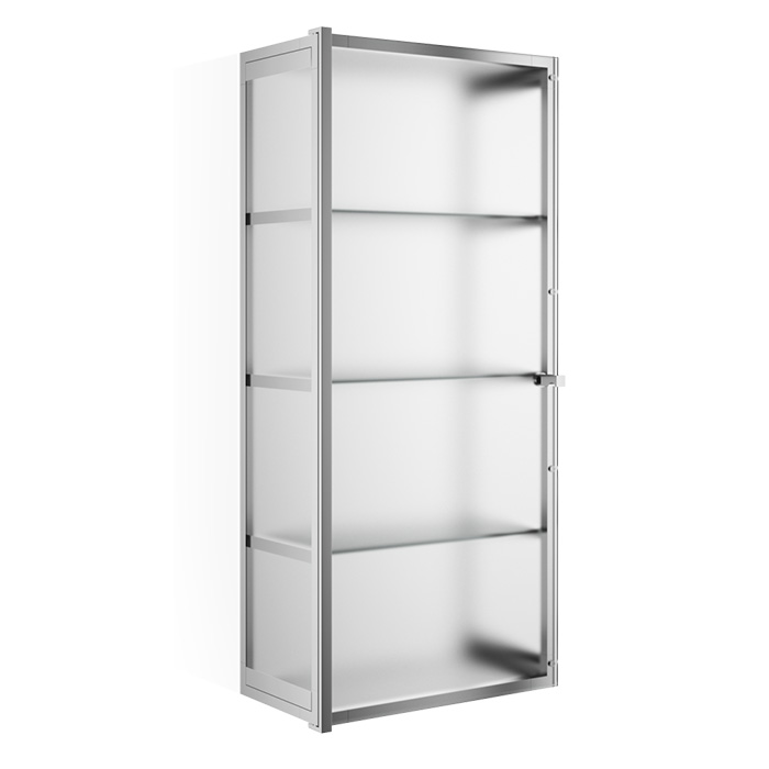 Decor Walther Glas S 3 Шкафчик подвесной 35x19x80см, стекло матовое, цвет: хром 602406
