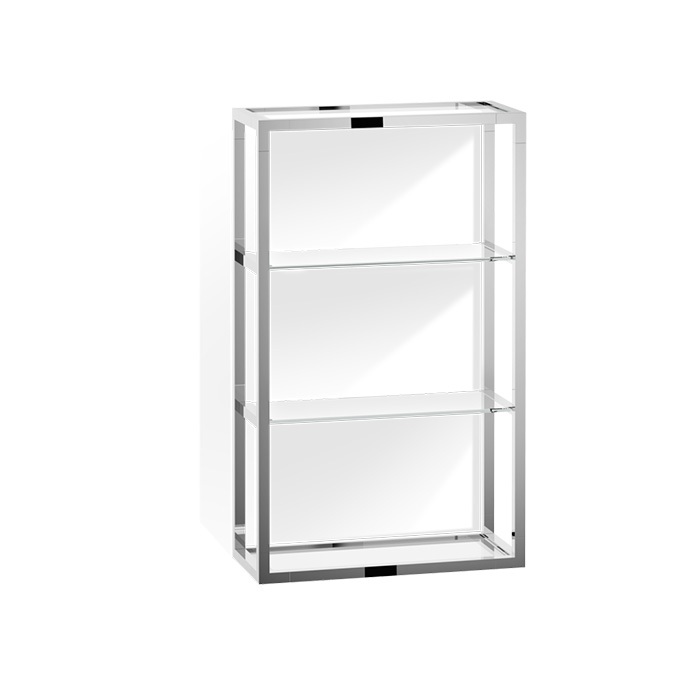 Decor Walther ET 6 Шкафчик открытый 35x15x60см, стекло прозрачное, подвесной, цвет: хром 702801