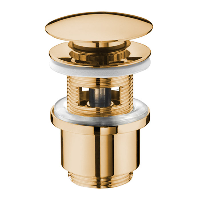 Nicolazzi Complementi Сливной донный клапан 1”1/4 “clic-clac, цвет: золото 24к 5558GO