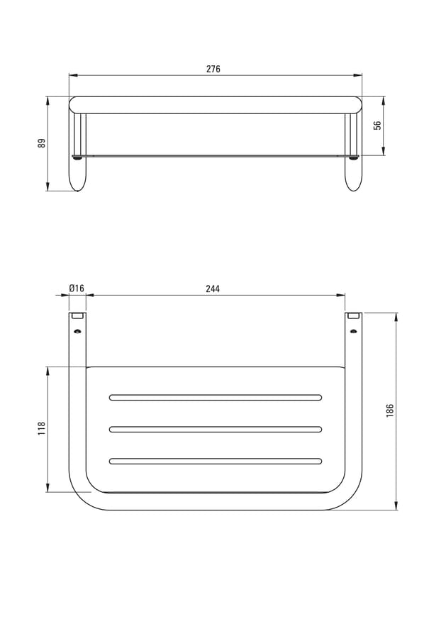 ADI_R551 DEANTE корзина для душа SILIA 276*186мм, золото брашированное