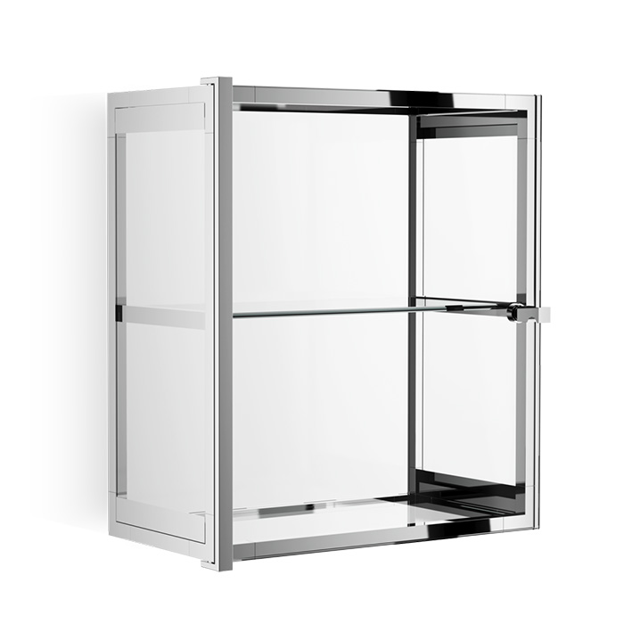 Decor Walther Glas S 2 Шкафчик подвесной 35x19x40см, стекло прозрачное, цвет: хром 602300
