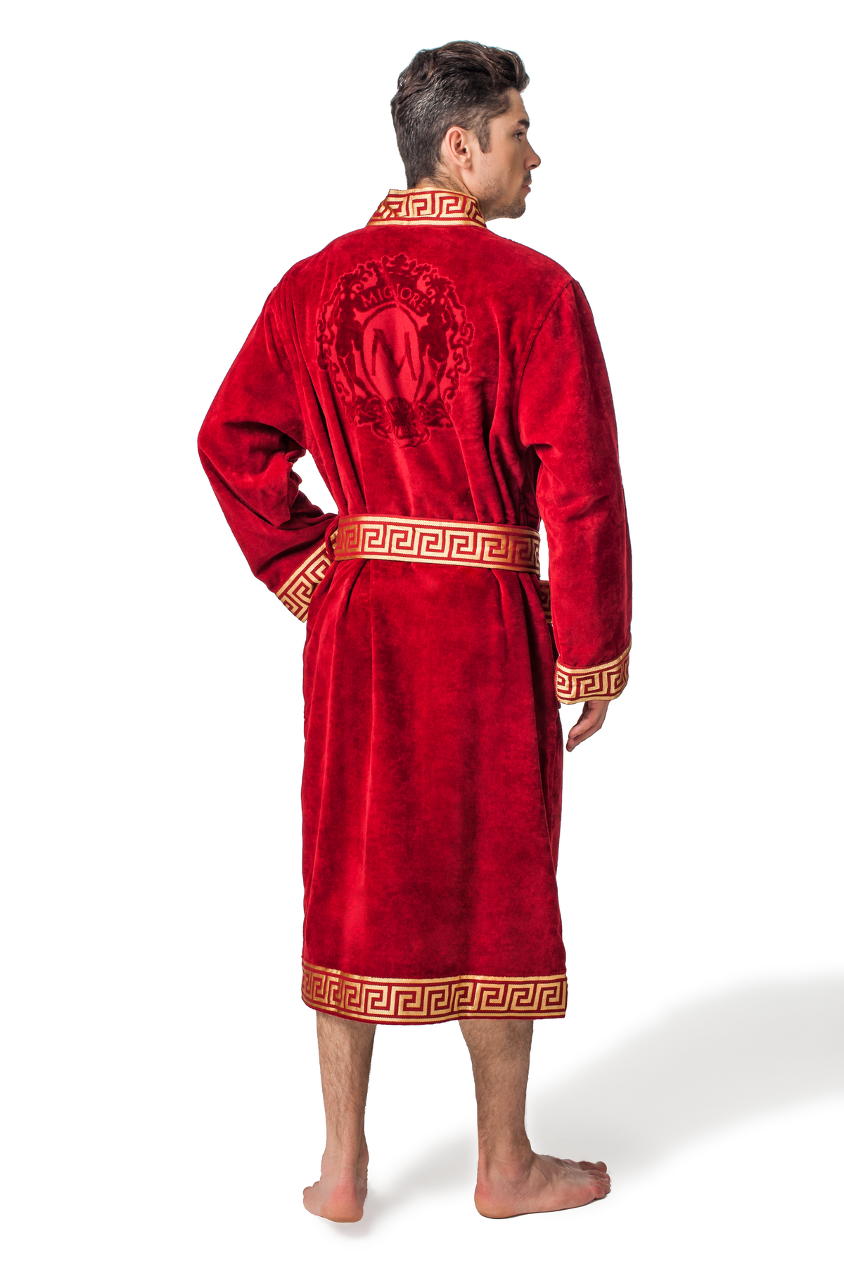 TESORO Халат банный, 100% хлопок, бордо 50-52