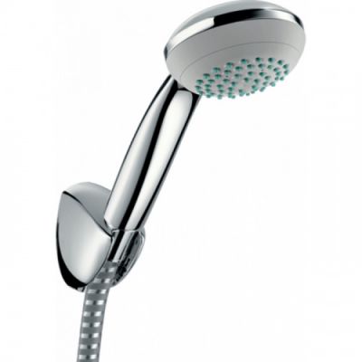 Hansgrohe Crometta 85 1 jet Ручной душ с настенным держателем, цвет: хром/белый 27576000