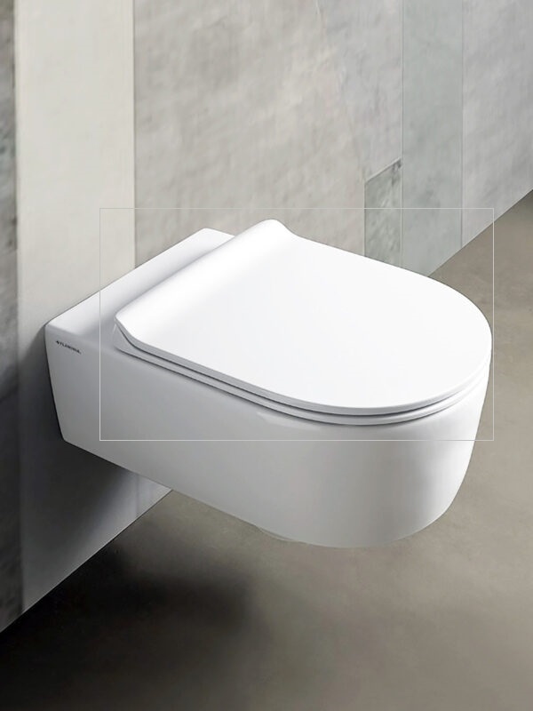 LKCW09 Flaminia Link сиденье для унитаза, быстросъёмное Soft Close, шарниры хром, цвет белый