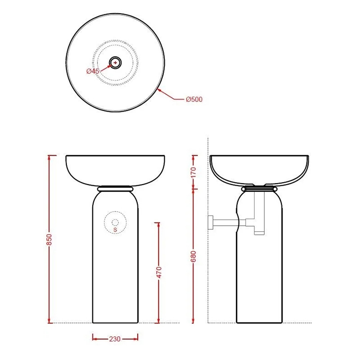 Artceram Jolie Колонна для раковины, белый матовый JOC001 05 00
