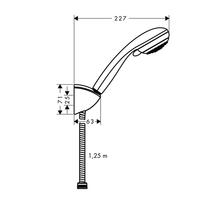 Hansgrohe Crometta 85 Vario Ручной душ, 8,5см, с держателем, цвет: хром 27558000