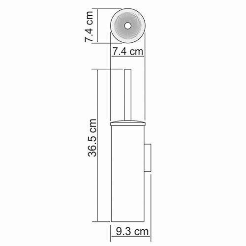 K-1057 Щетка для унитаза подвесная Размеры (Ш/В/Г): 7,4х36,5х9,3 см