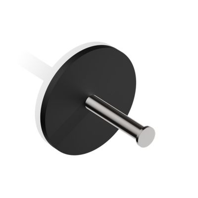 974465 Decor Walther Black Stone TPH1 Держатель туалетной бумаги, подвесной, цвет: черный матовый / сталь матовая