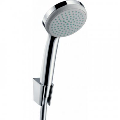 Hansgrohe Croma 100 1 jet Ручной душ с настенным держателем, цвет: хром/белый 27574000
