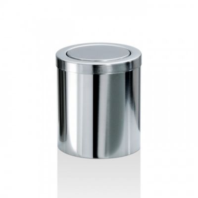 Decor Walther DW 1240 Корзина для бумаги 14.5xh16см, с крышкой, напольная цвет: сталь полированная 611070
