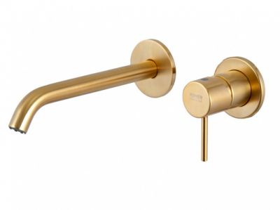 Смеситель для раковины Remer X Style X15PLBG, золото брашированное