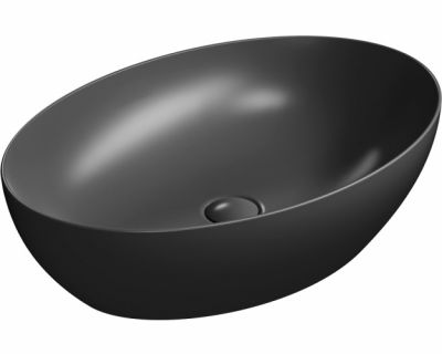 Раковина накладная 60 см GSI Pura 884226 чёрный матовый