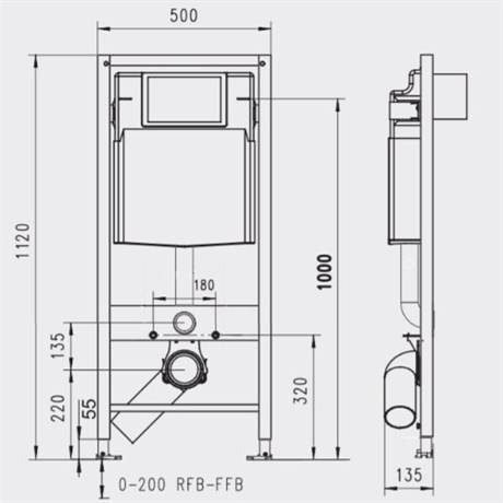 174-91100900-00 / 103-000000006 Jomo Tech Набор: система инсталляции, крепление, клавиша смыва EXCLUSIVE 2.0 белая глянцевая