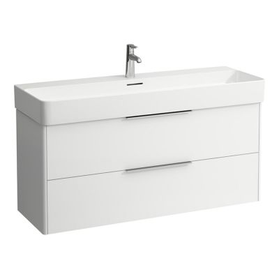 8.1028.9.000.104.1 Laufen Base База с раковиной 118x39x53см., 2 ящика,включает в комплект органайзер для ящика, подвесная, цвет: белый глянцевый