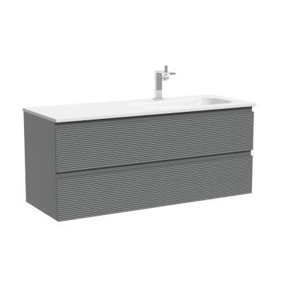 FL120RES Ceramica Nova Тумба подвесная SANCOS Folk  правая 1195х445х500, c двумя ящиками оснащенными доводчиками, Ergraut soft, арт.FL120RES