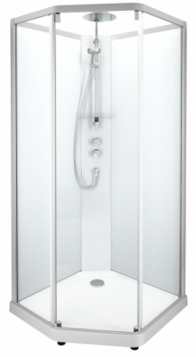 Душевая кабина 90x90 IDO Showerama 10-5 Comfort профиль серебро/матовое 558.202.304