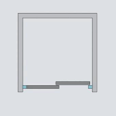 Раздвижная душевая дверь 160 см IDEA DWJ 387020-01-01R