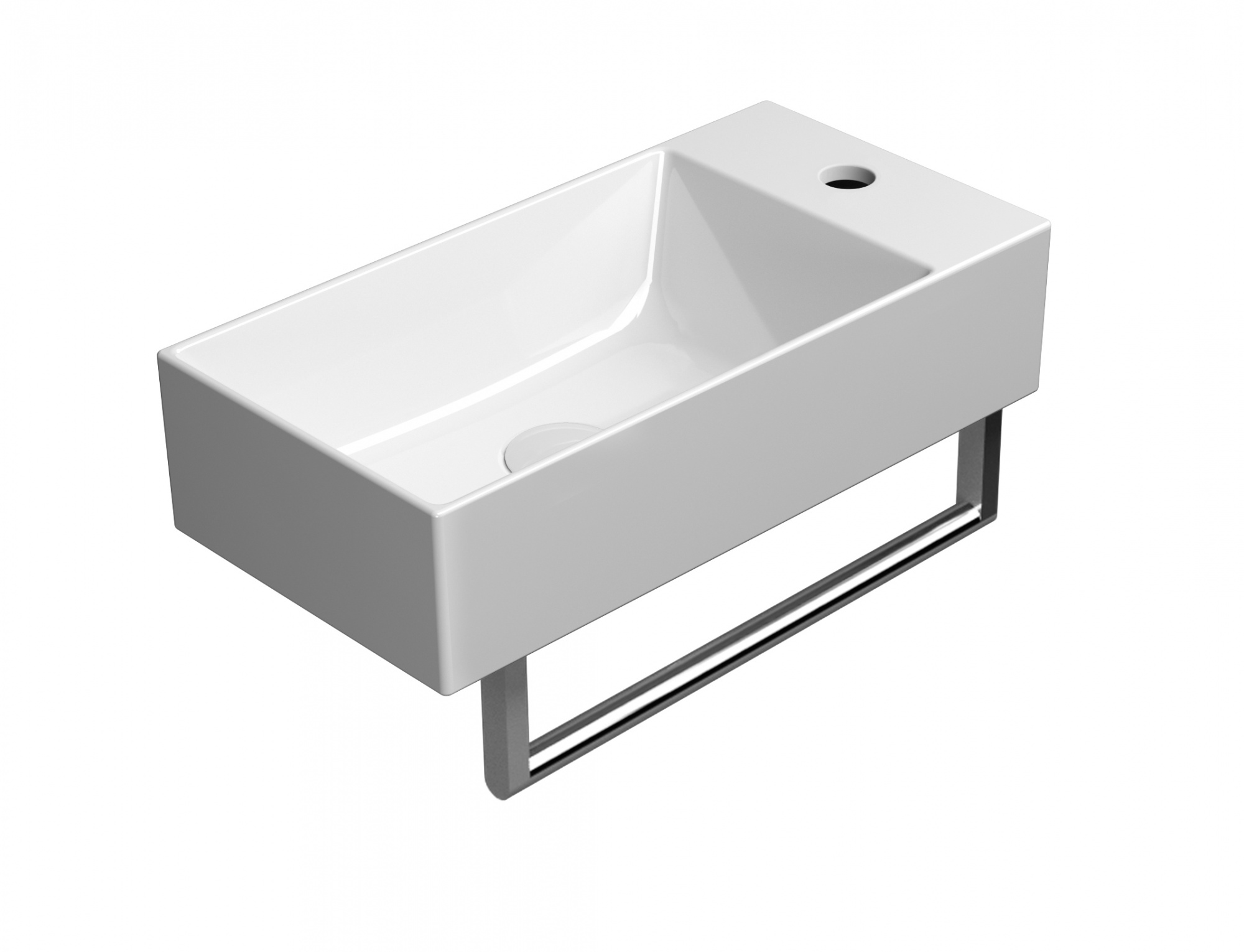 9486F011 Раковина накладная 50x25 см GSI Kube X, белая