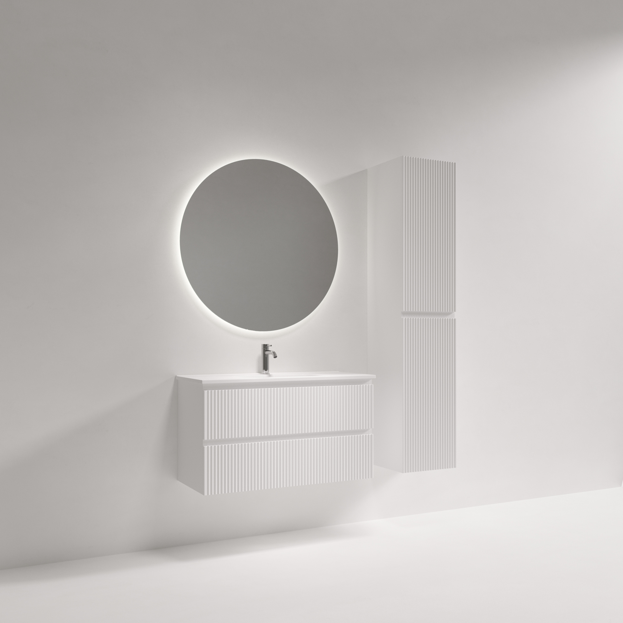 SNR90/39W Ceramica Nova Тумба подвесная SANCOS Snob R 890х390, Bianco, арт.SNR90/39W